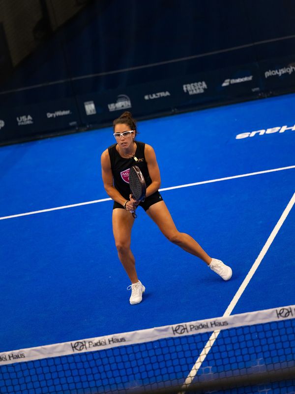 Marta Morga on court at the US Open of padel in New York